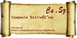 Csepela Szilvána névjegykártya